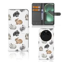 Telefoonhoesje | Met pasjeshouder | voor OPPO Find X6 Konijntjes