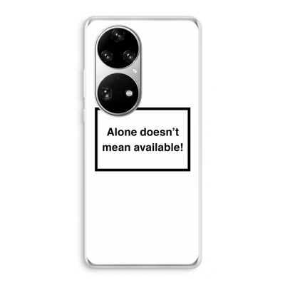 Alone: Huawei P50 Pro Transparant Hoesje