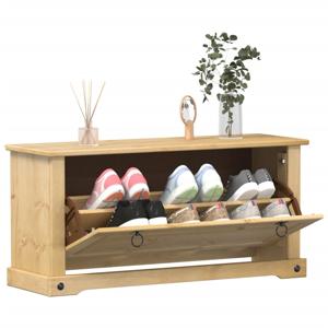 VidaXL Schoenenkast corona 99x32x47 cm massief grenenhout