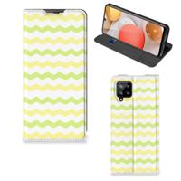 Samsung Galaxy A42 | Hoesje met Magneet | Waves Yellow