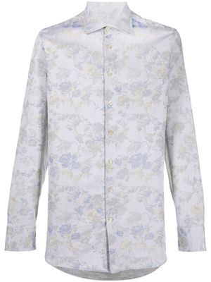 ETRO chemise fleurie à manches longues - Gris