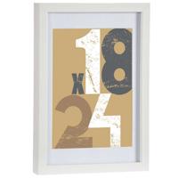 Houten fotolijst - wit - 21 x 30 cm - fotolijstje - met passe-partout - decoratie Houten fotolijst - wit - 21 x 30 cm - fotolijstje - met passe-partout - decoratie