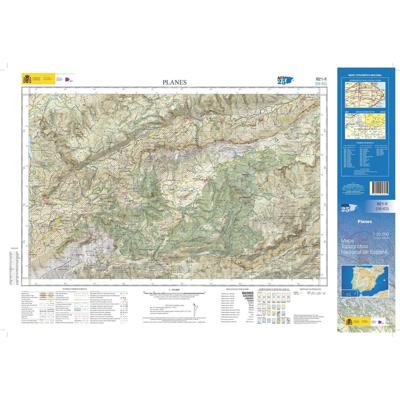 Topografische kaart 821-II Planes | CNIG - Instituto Geográfico Nacional1