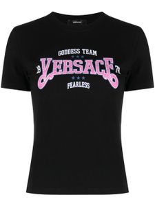 Versace t-shirt à logo imprimé - Noir