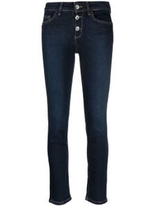 LIU JO jean skinny à boutons ornés de cristaux - Bleu