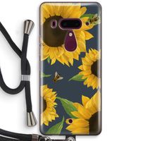Sunflower and bees: HTC U12+ Transparant Hoesje met koord