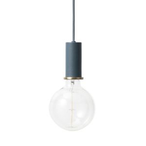 Ferm Living Collect Socket Low Hanglamp Donkerblauw Ferm Living Collect Socket Low Hanglamp Donkerblauw