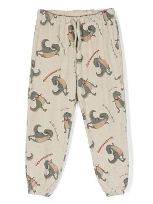 Konges Sløjd pantalon de jogging à imprimé graphique - Tons neutres