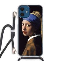 The Pearl Earring: iPhone 12 Transparant Hoesje met koord