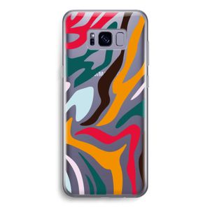 Colored Zebra: Samsung Galaxy S8 Transparant Hoesje