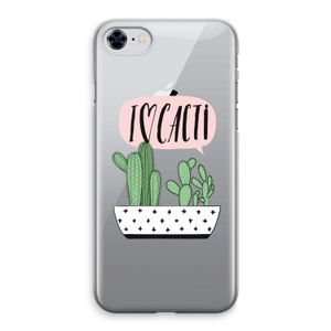 I love cacti: iPhone 8 Transparant Hoesje