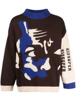 KidSuper sweat Jazz Club en maille intarsia - Marron