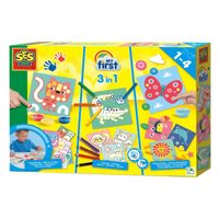 SES my first - 3in1 vingerverven, kleuren, vormen plakken