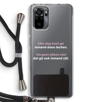 gij zijt ook iemand: Xiaomi Redmi Note 10 Pro Transparant Hoesje met koord gij zijt ook iemand: Xiaomi Redmi Note 10 Pro Transparant Hoesje met koord