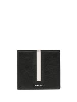 Bally portefeuille pliant en cuir à rayures - Noir