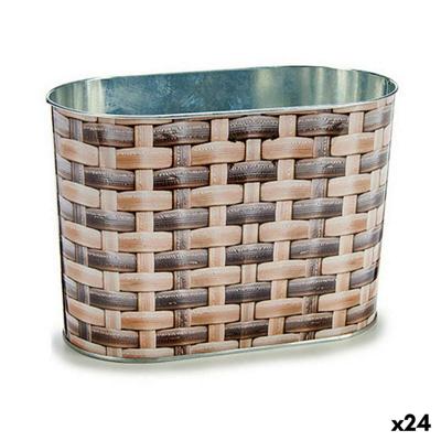 Grondlegger Ibergarden Metaal vlechtwerk Ovalen 12,7 x 15 x 23,5 cm (24 Stuks)