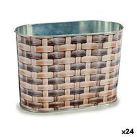 Grondlegger Ibergarden Metaal vlechtwerk Ovalen 12,7 x 15 x 23,5 cm (24 Stuks)