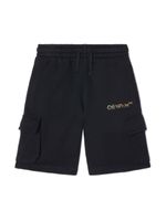 Off-White Kids short de sport à patch logo - Noir - thumbnail