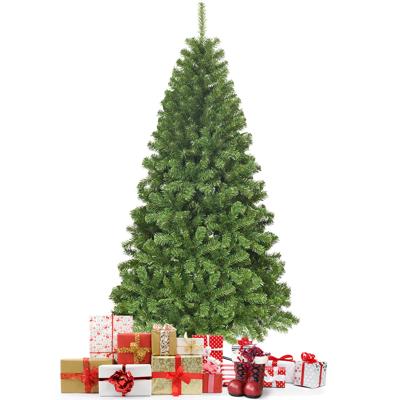 180 cm Kunstkerstboom Dennenboom Kerstboom met Metalen Standaard voor Binnen en Buiten Decoratie Groen
