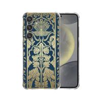 Samsung Galaxy S25 Plus Hoesje - Beige Flowers TPU Antishock Samsung Galaxy S25 Plus Hoesje - Beige Flowers TPU Antishock