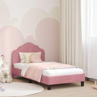 Bedframe voor kinderen met hoofdbord Roze 80 x 160 cm Fluweel
