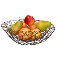 Fruitschaal Oriental - metaal - D33 x H11 cm - brons - rond