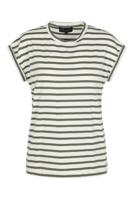 Elvira Casuals Top Saar E3 25-007 Tops En Singlets 140 Green Stripe