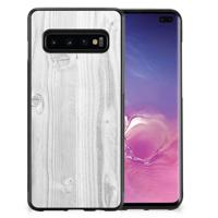 Samsung Galaxy S10+ Grip Case White Wood