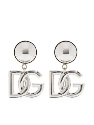 Dolce & Gabbana boucles d'oreilles à plaque logo - Argent