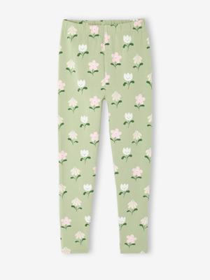 Bedrukte legging voor meisjes saliegroen
