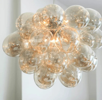 Hanglamp &apos;Gross Grande&apos; By Rydens glazen hanglamp modern helder glas 8X G9 fitting 630mm