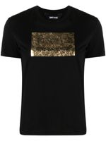 Just Cavalli t-shirt en coton à logo imprimé - Noir