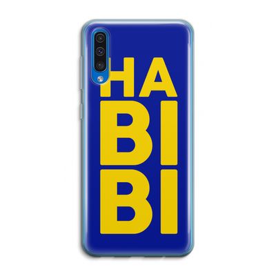 Habibi Blue: Samsung Galaxy A50 Transparant Hoesje