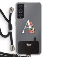 Pink Bouquet: Samsung Galaxy S21 FE Transparant Hoesje met koord