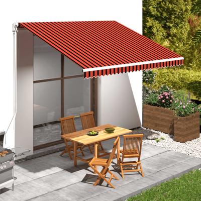 VidaXL Luifeldoek 400x300 cm canvas oranje en bruin