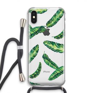Lange bladeren: iPhone X Transparant Hoesje met koord