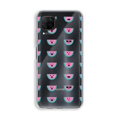 Smiley watermeloenprint: Huawei P40 Lite Transparant Hoesje