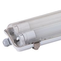 Ecoline LED TL armatuur 120cm - IP65 Waterdicht - 6500K daglicht wit - Flikkervrij - 2x18 Watt LED Buizen - 3600 Lumen