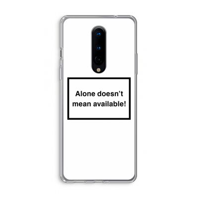 Alone: OnePlus 8 Transparant Hoesje
