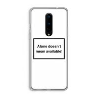 Alone: OnePlus 8 Transparant Hoesje