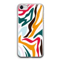 Colored Zebra: iPhone 8 Transparant Hoesje