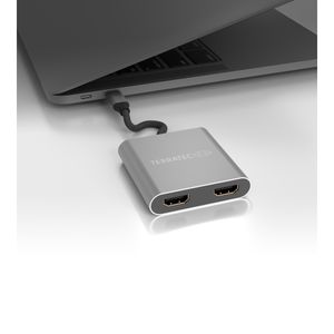Terratec 306697 USB-C Adapter [1x USB-C stekker - 1x HDMI-bus] Grijs