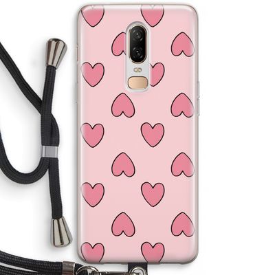 Ondersteboven verliefd: OnePlus 6 Transparant Hoesje met koord
