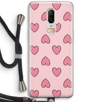 Ondersteboven verliefd: OnePlus 6 Transparant Hoesje met koord
