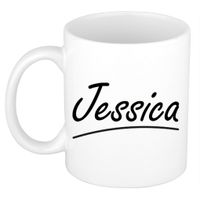 Naam cadeau mok / beker Jessica met sierlijke letters 300 ml