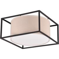 Industrieel Mat Zwarte LED Plafondlamp - 2-lichts - E27 Fitting