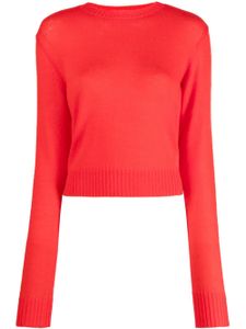 Jil Sander pull en laine à col rond - Rouge