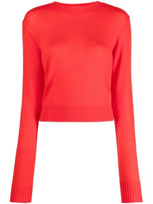 Jil Sander pull à col ras de cou - Rouge
