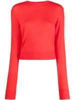 Jil Sander pull en laine à col rond - Rouge