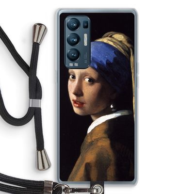 The Pearl Earring: Oppo Find X3 Neo Transparant Hoesje met koord
